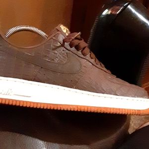 Nike Air Force 1 Low/07/Lv8/Brown Croc size 8.5 men's